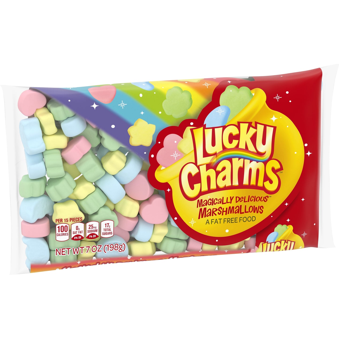 Jet-Puffed Lucky Charms Shaped Magically Delicious Marshmallows, 7 oz Bag