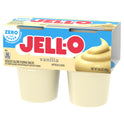 Jell-O Vanilla Sugar Free Pudding Cups Snack, 4 Ct Cups