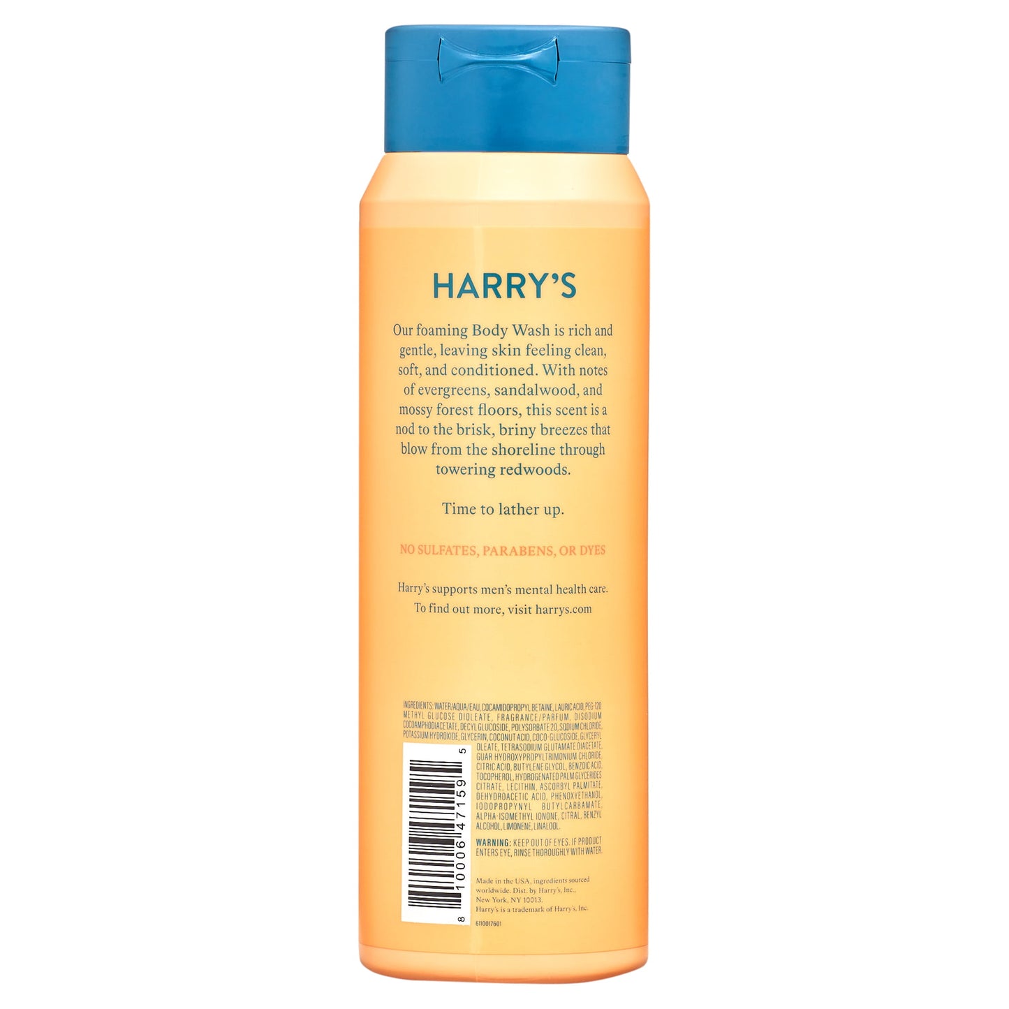 Harry's Men's Cleansing Body Wash, Redwood Scent, 16 fl oz
