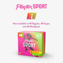 Playtex Sport Regular Plastic Applicator Tampons, 48 Ct, 360 Degree Sport Level Period Protection, No-Slip Grip Applicator