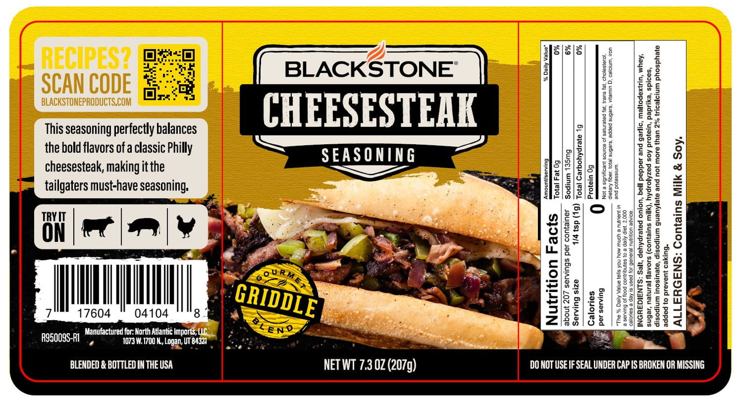 Blackstone Cheesesteak Savory Dry Mix Seasoning, 7.3 oz