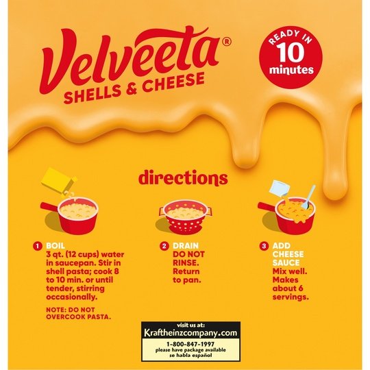 Velveeta Shells and Cheese Original Macaroni and Cheese Dinner Value Size, 24 oz Box