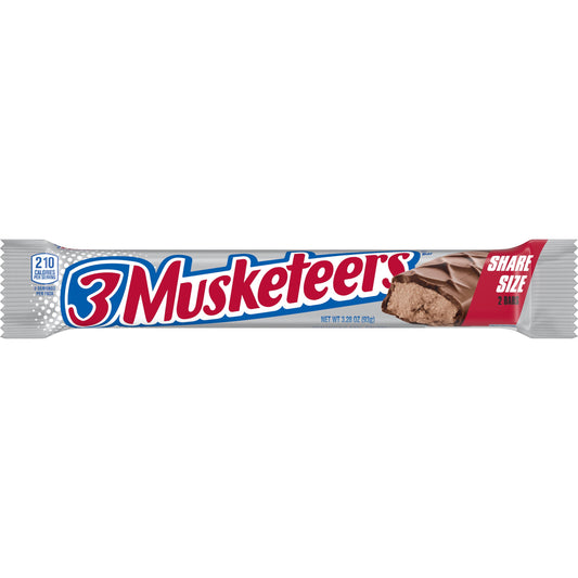 3 Musketeers Milk Chocolate Candy Bar, Sharing Size - 3.28 oz