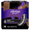 Always Discreet Boutique Incontinence Pads, Heavy Absorbency, Long Length, 28 CT