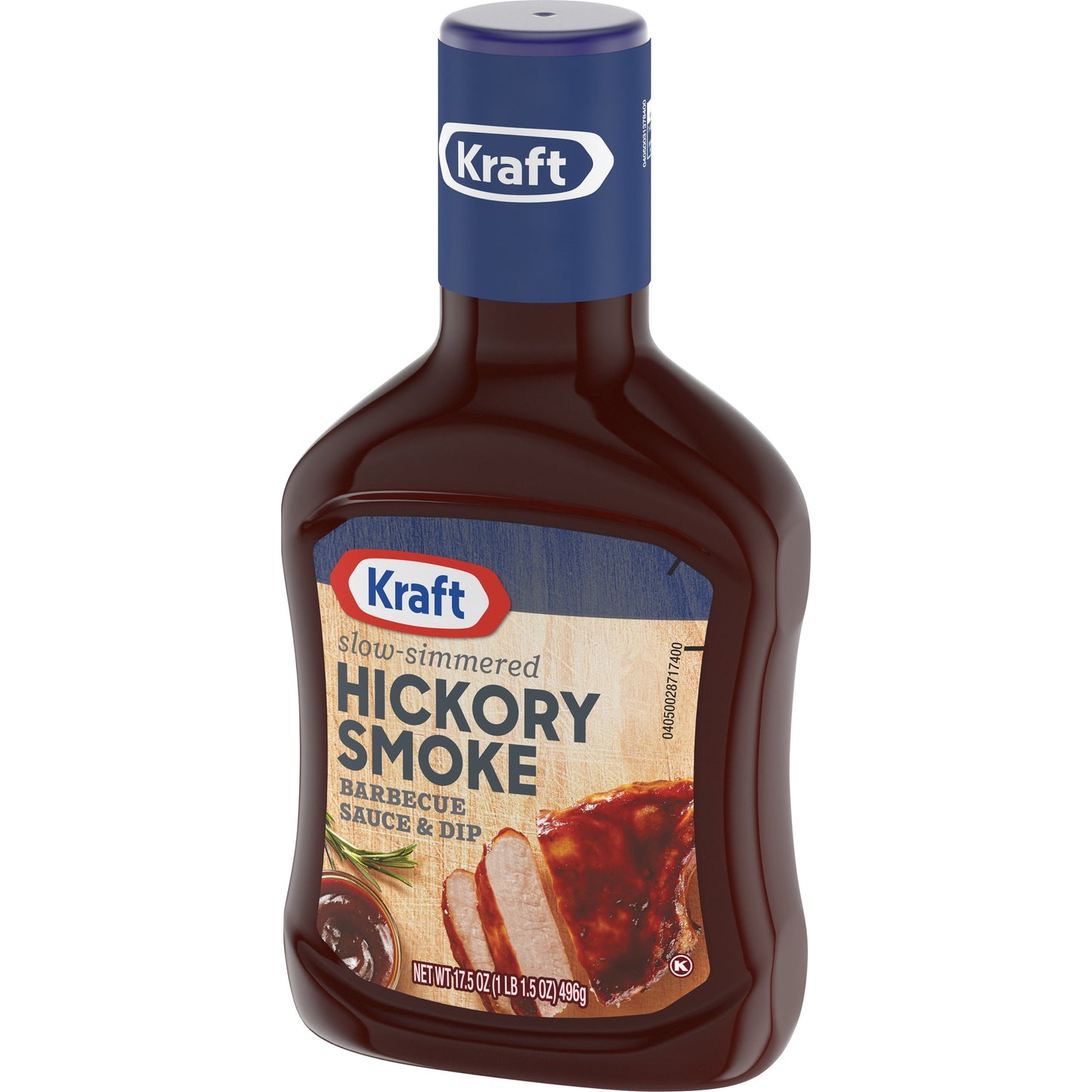 Kraft Hickory Smoke Slow-Simmered Barbecue BBQ Sauce, 17.5 oz Bottle