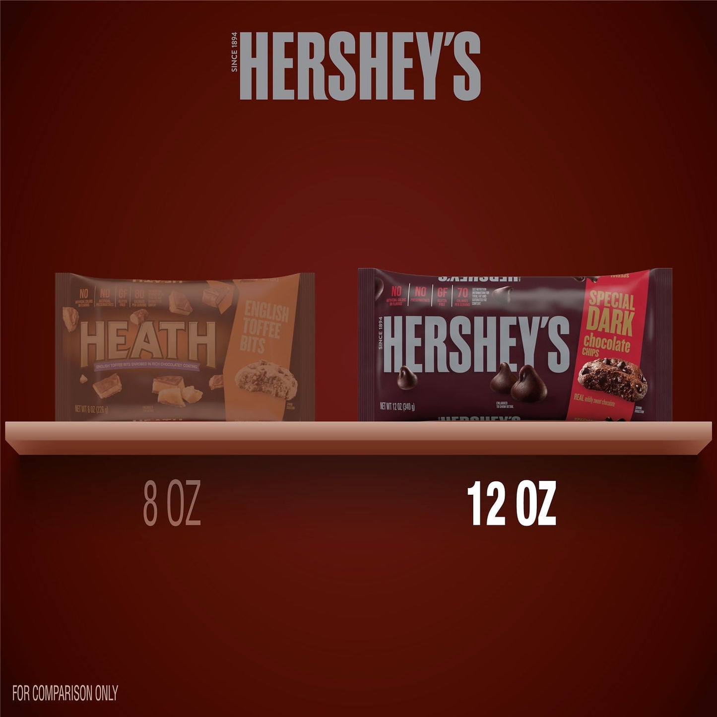 Hershey's Special Dark Mildly Sweet Chocolate Baking Chips, Bag 12 oz