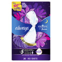 Always Radiant Feminine Pads with Wings, Size 5, Extra Heavy Overnight Absorbency, Scented, 26 CT