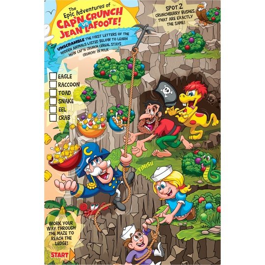 Cap'n Crunch, Crunch Berries, Kid's Cereal, 11.7 oz Packaged Breakfast Cereal Box