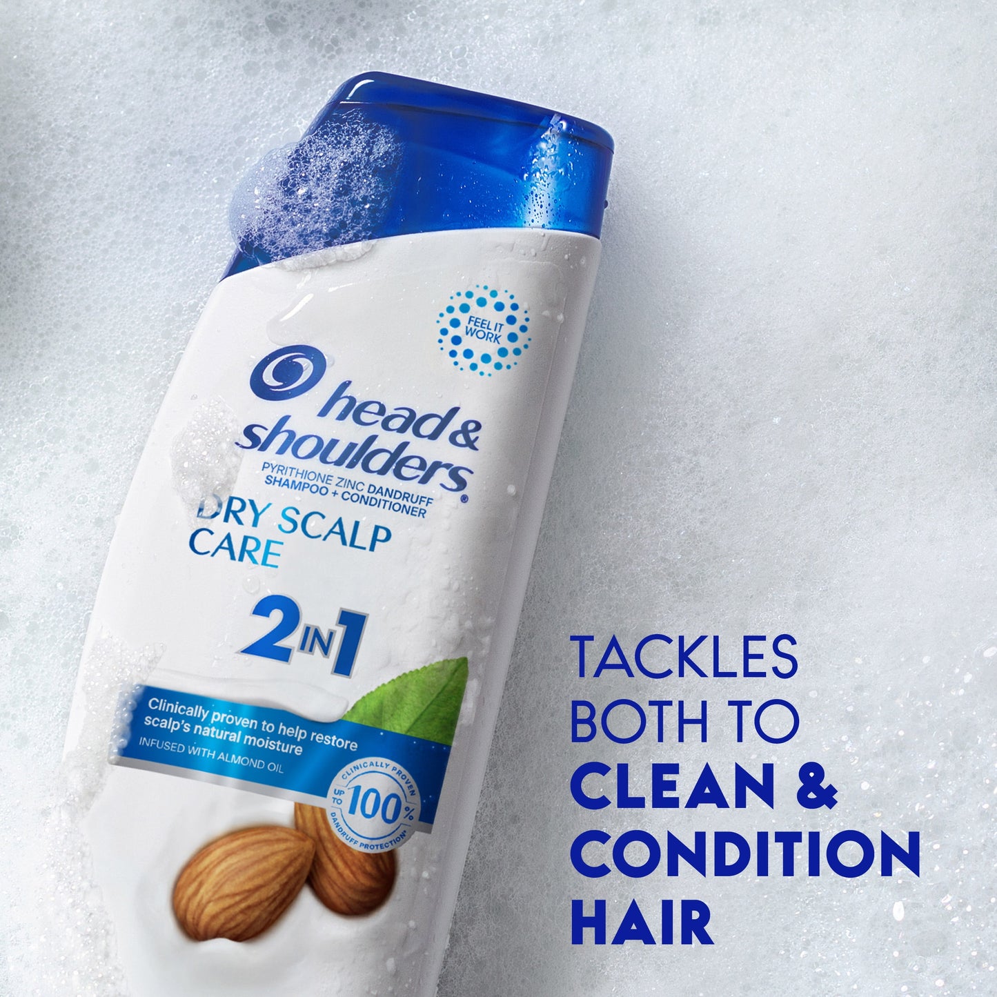 Head & Shoulders 2 in 1 Dandruff Shampoo and Conditioner, Dry Scalp Care, 8.45 oz
