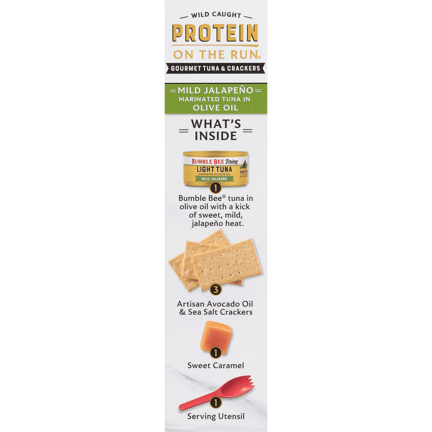 Bumble Bee Prime Tuna Protein on the Run Olive Oil & Mild Jalapeño, 3.5 oz Kit