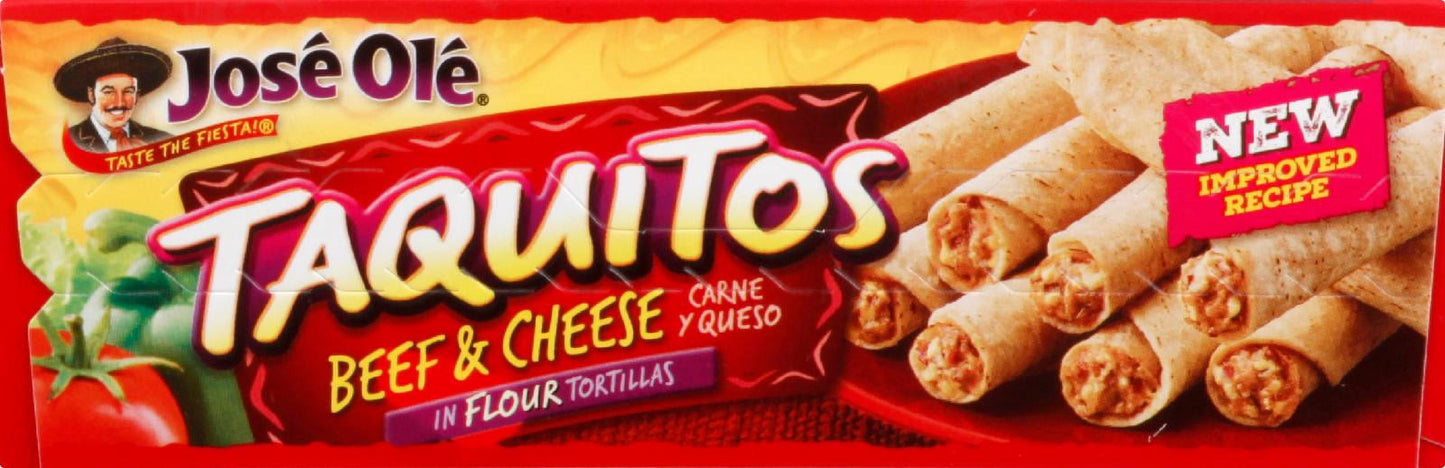 José Olé Beef & Cheese Flour Taquitos 22.5 oz, 15 ct.