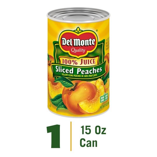 Del Monte Sliced Peaches, Canned Fruit, 15 oz Can