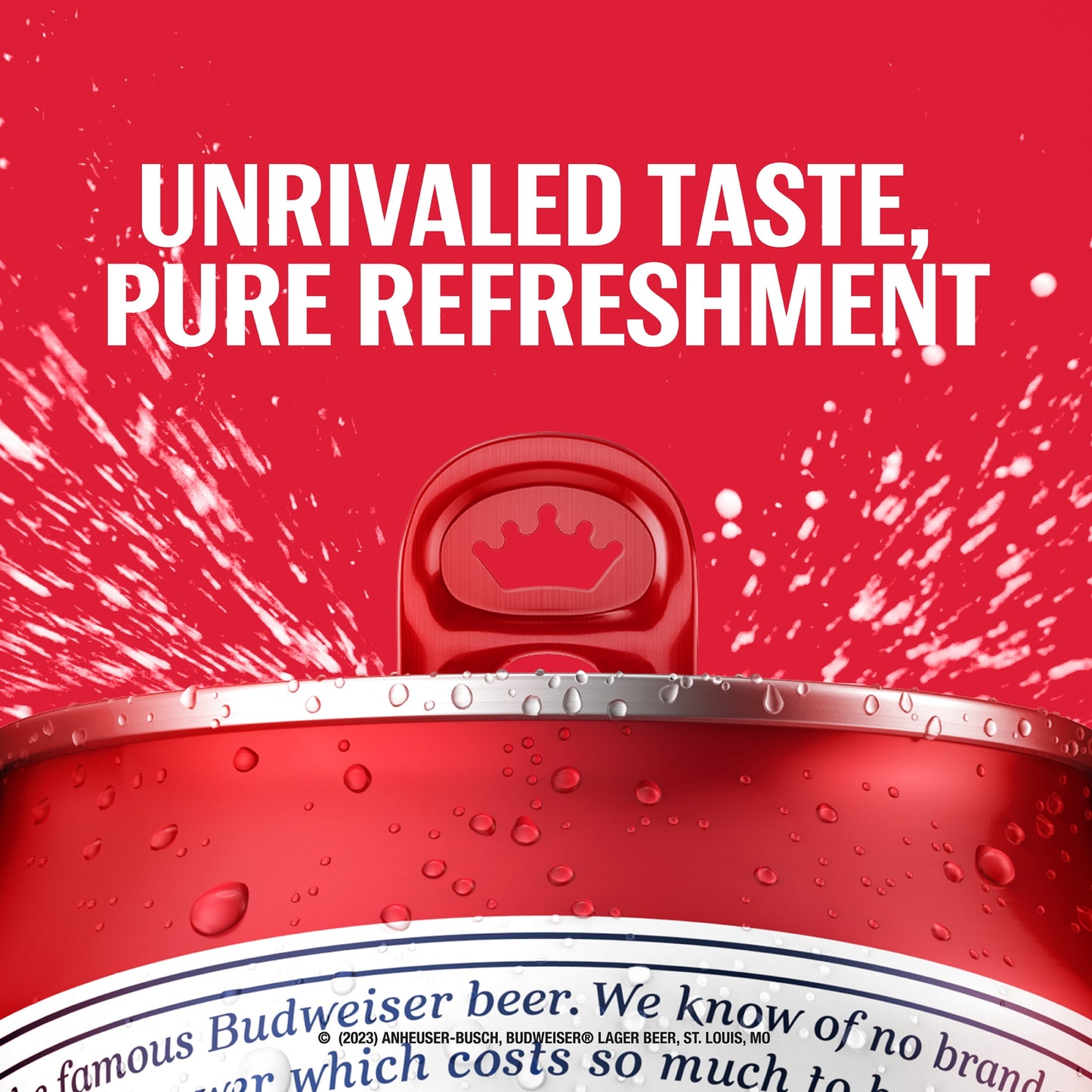 Budweiser Beer, 25 fl oz Aluminum Can, 5% ABV, Domestic Lager, 3.2% ABV