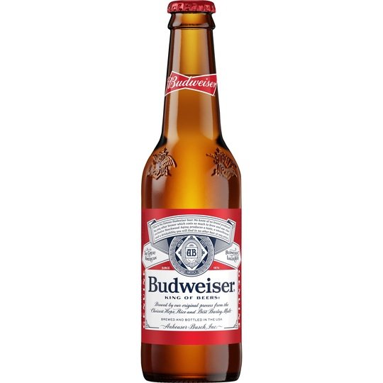 Budweiser Beer, 12 Pack Beer, 12 fl oz Glass Bottles, 5 % ABV, Domestic Lager