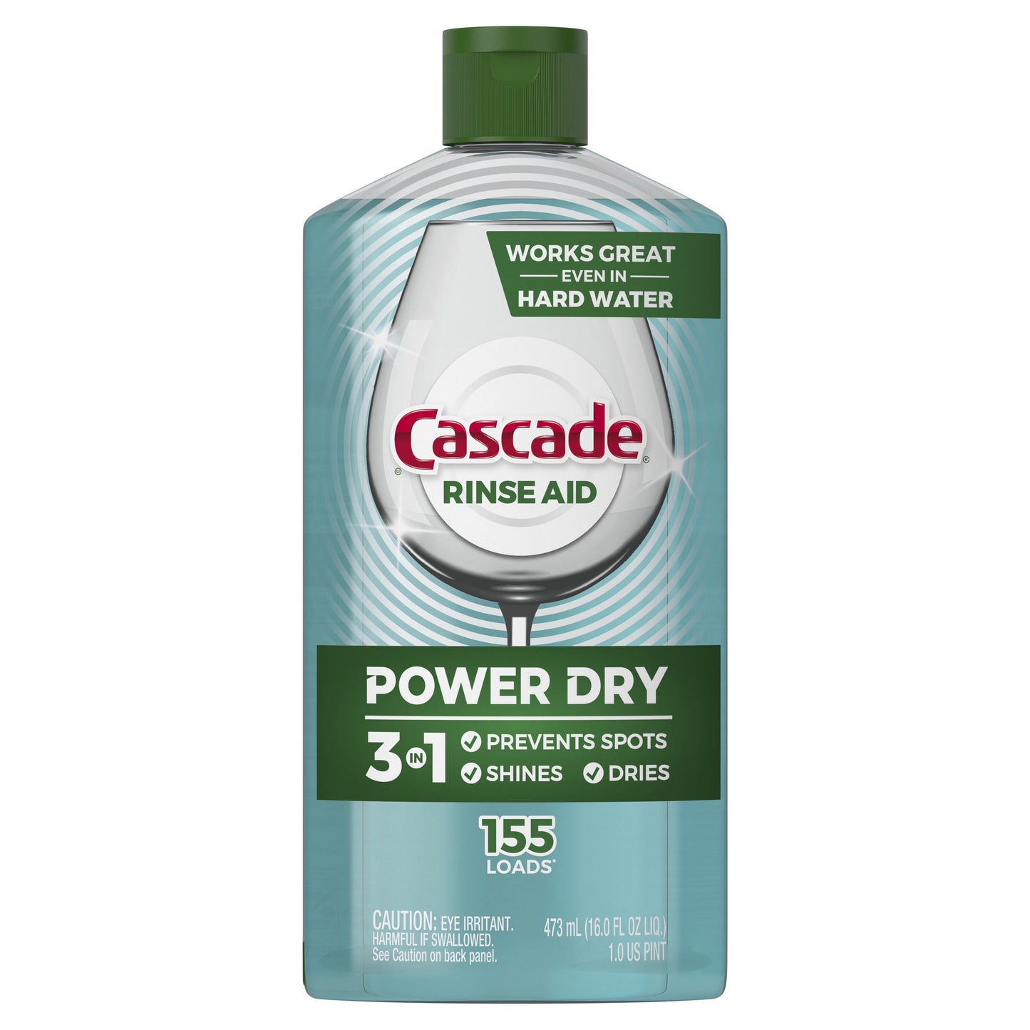 Cascade Power Dry Dishwasher Rinse Aid, 16 fl oz. Unscented