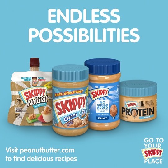 SKIPPY Natural Creamy Peanut Butter Spread, 7 g Protein Per Serving, Plastic Jar 40 oz