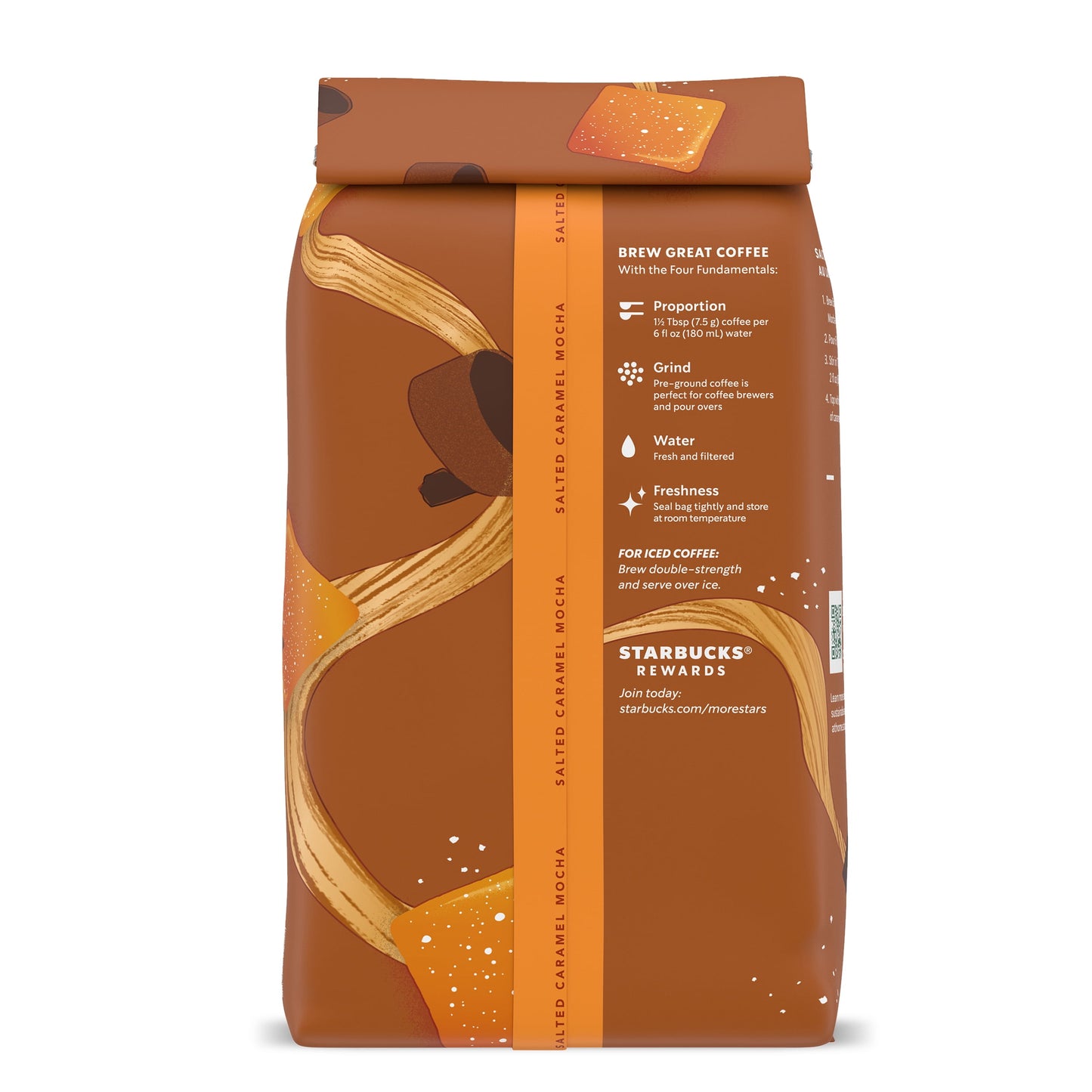 Starbucks Ground Coffee, Salted Caramel Mocha Naturally Flavored Coffee, 100% Arabica, Limited Edition, 1 Bag (17 Oz)