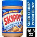 SKIPPY SUPER CHUNK Peanut Butter, 7 g Protein Per Serving, Plastic Jar 16.3 oz