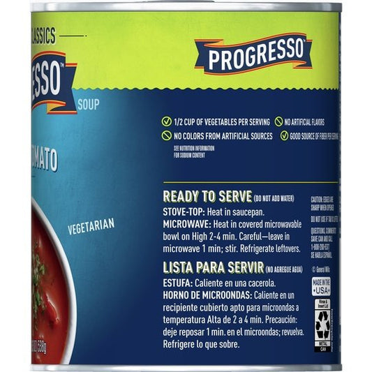 Progresso Vegetable Classics, Hearty Tomato Soup, Gluten Free, 19 oz.