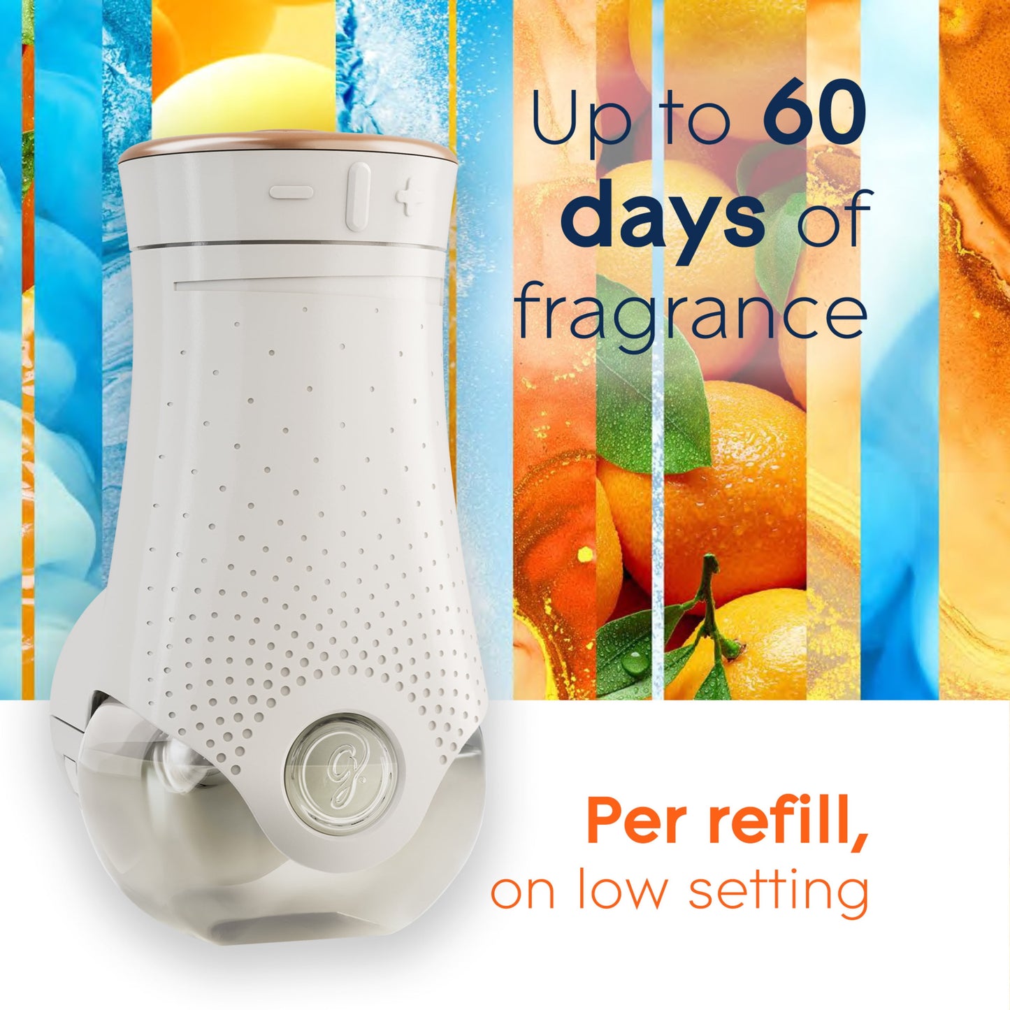 Glade PlugIns Scented Oil Warmer Refills, Glade Plug in refills, Air Freshener, Coastal Sunshine Citrus™, 5 x 0.67 oz