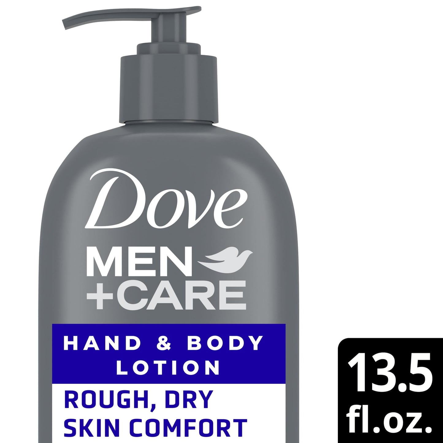 Dove Men+Care Skin Comfort Non Greasy Hand and Body Lotion for Dry Skin, Fresh, 13.5 fl oz