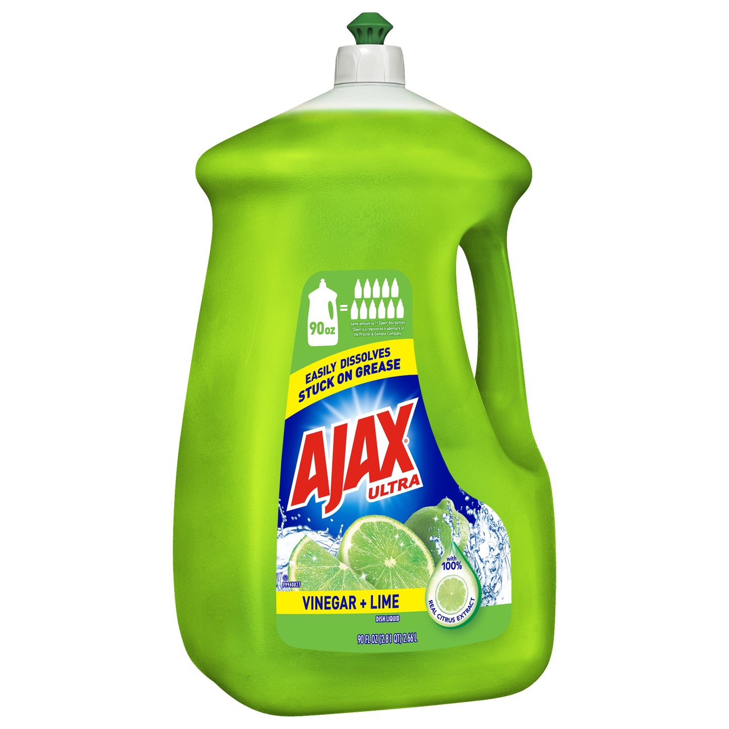 AJAX Liquid Dish Soap, Vinegar and Lime, 90 Fluid Ounce