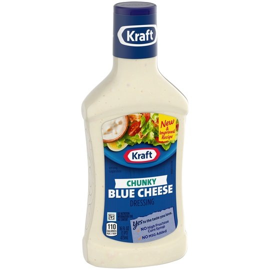 Kraft Chunky Blue Cheese Salad Dressing, 16 fl oz Bottle