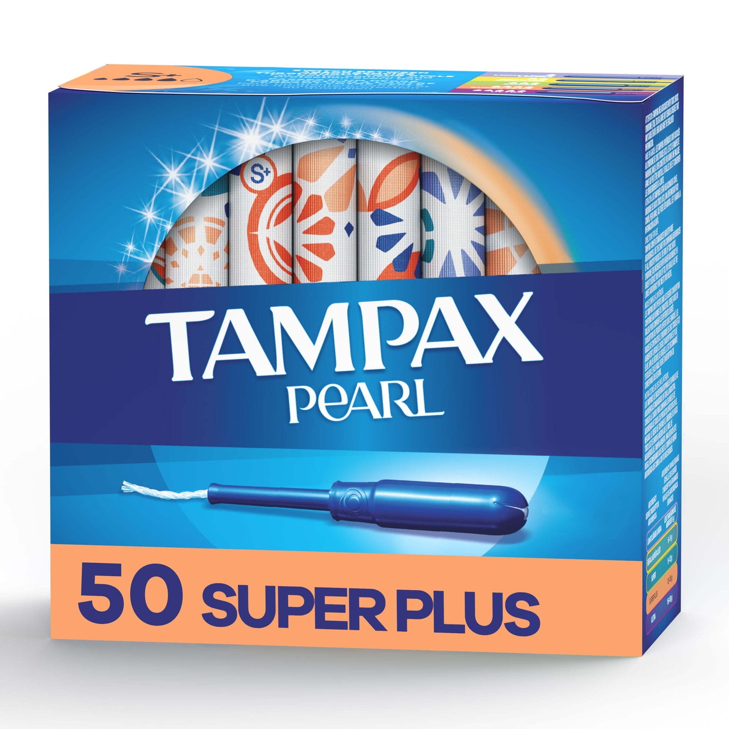Tampax Pearl Tampons with LeakGuard Braid, Super Plus Absorbency, 50 Count