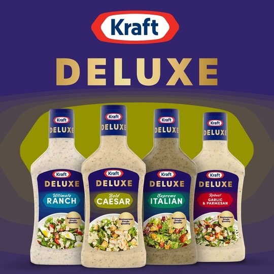 Kraft Deluxe Bold Caesar Dressing, 16 oz Bottle