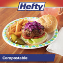 Hefty Compostable Printed Paper Plates, 8.6 inch, 20 Count