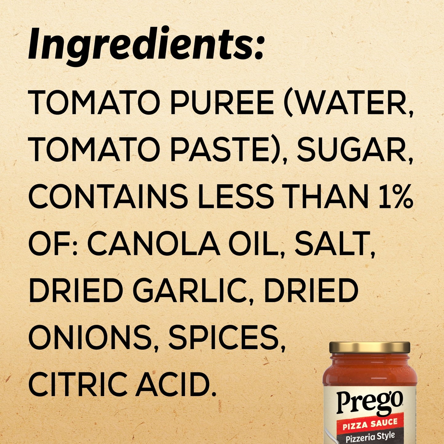 Prego Pizzeria Style Pizza Sauce, 14 oz Jar