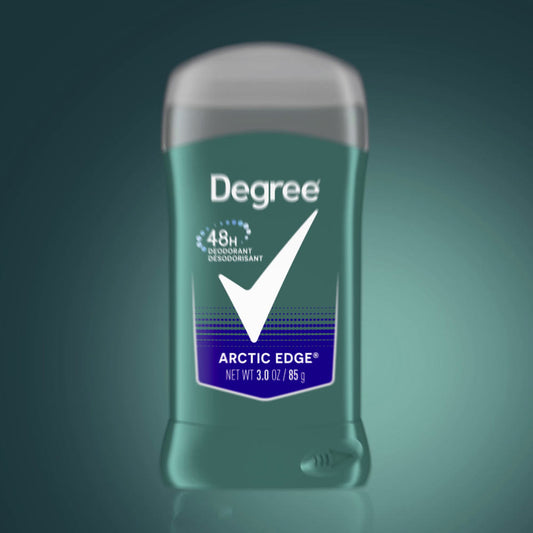 Degree Long Lasting Men's Antiperspirant Deodorant Stick Twin Pack, Arctic Edge, 3 oz