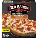 Red Baron, Pizza Deep Dish Singles Meat Trio, 11.20 oz, 2 Ct (Frozen)