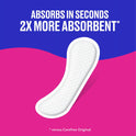 CAREFREE® Panty Liners, Long, Flat, Unscented, 8 Hour Odor Control, 92ct