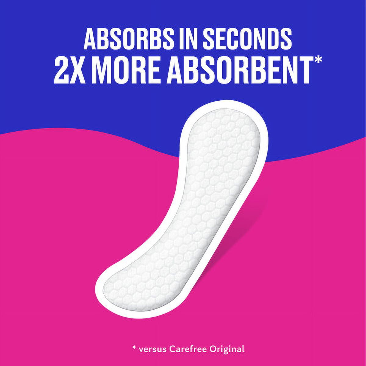 CAREFREE® Panty Liners, Long, Unscented, 8 Hour Odor Control, 42ct