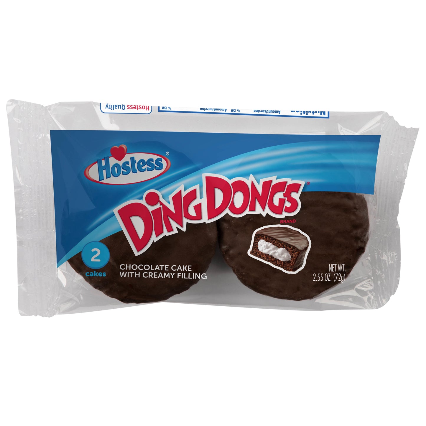 Hostess Chocolate Ding Dongs, Single Serve, 2 Count, 2.55 oz