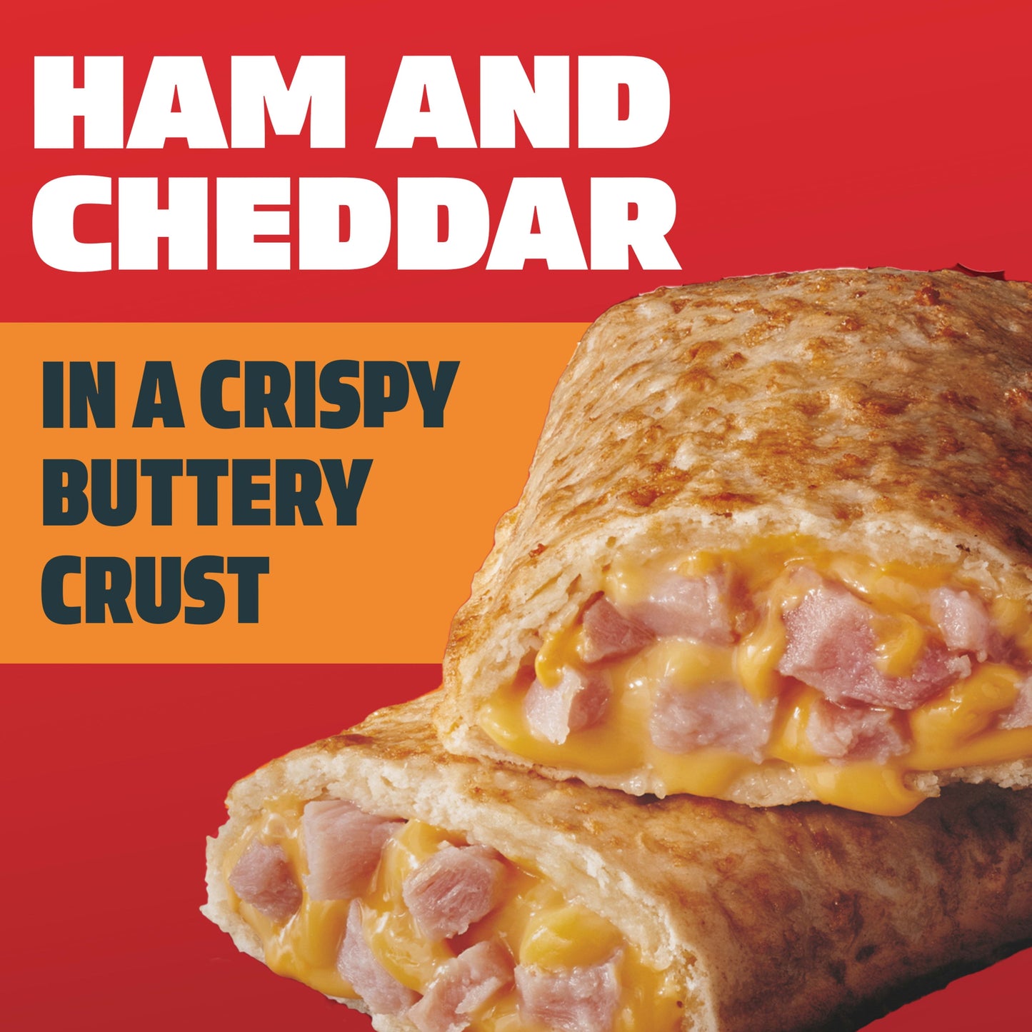 Hot Pockets Frozen Snacks, Hickory Ham and Cheddar Cheese, 2 Regular Sandwiches (Frozen)