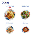 Dixie Disposable Paper Plates, Multicolor, 10 in, 210 Count