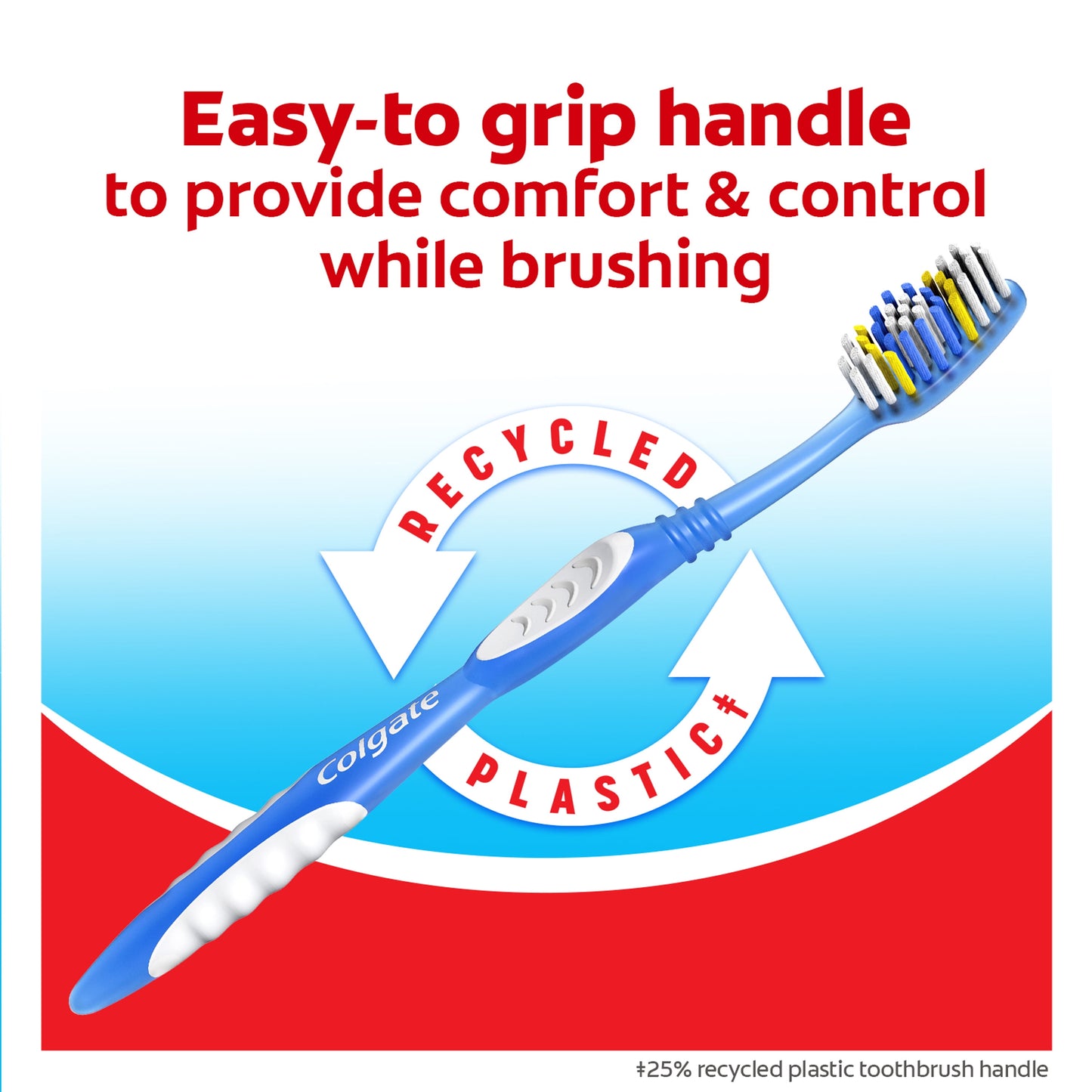 Colgate Extra Clean Flexible Grip Toothbrush, Medium, 4 Ct