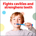 Colgate Kids Toothpaste with Fluoride, Kids Cavity Protection Toothpaste, Mild Bubble Fruit Flavor, 2 Pack, 4.6 oz Tubes