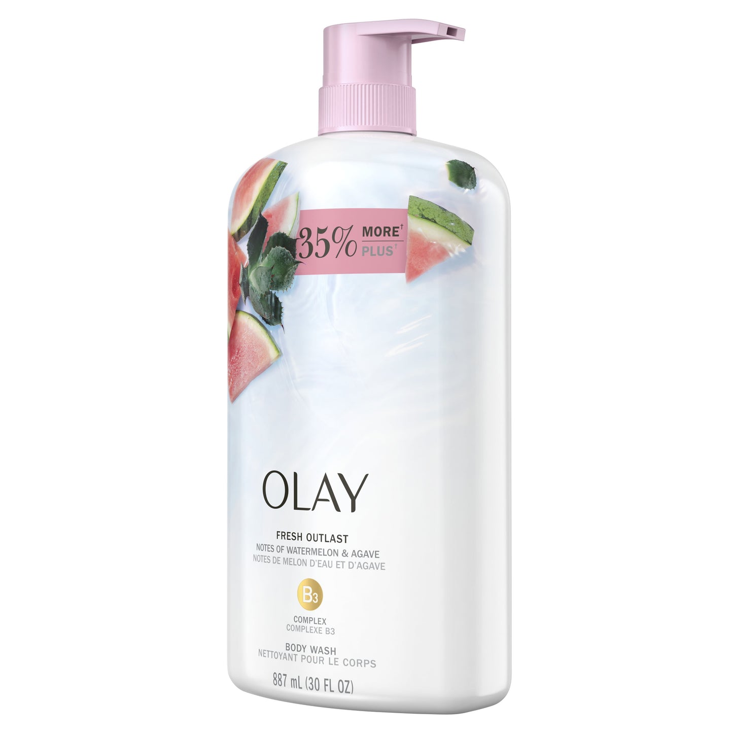 Olay Fresh Outlast Notes of Watermelon & Agave Body Wash, 30 fl oz