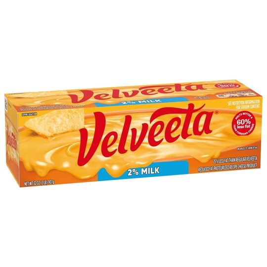 Velveeta 2% Milk Reduced Fat Meltitng Cheese Dip & Sauce with 25% Less Fat, 32 oz Block