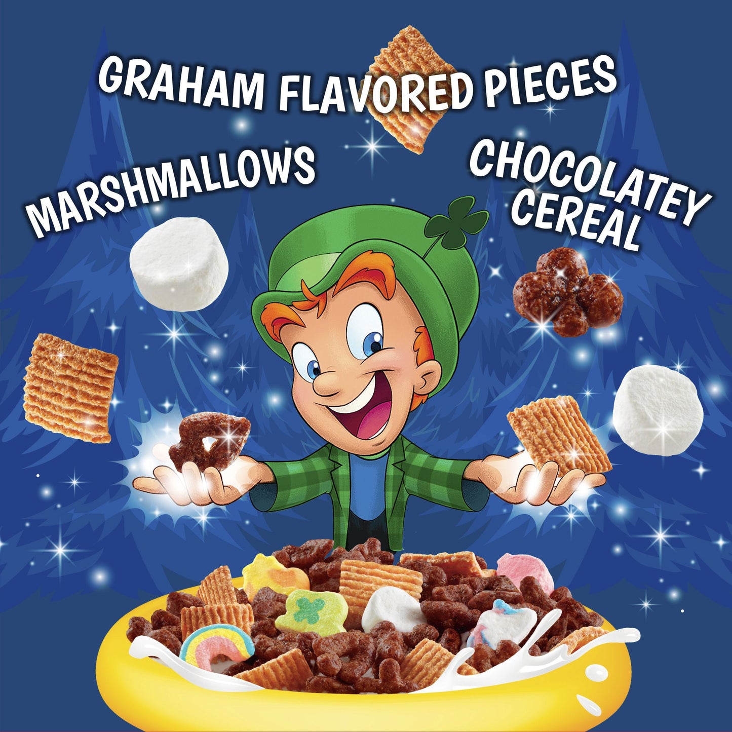 Lucky Charms Smores Breakfast Cereal with Marshmallows, Family Size, 18 OZ