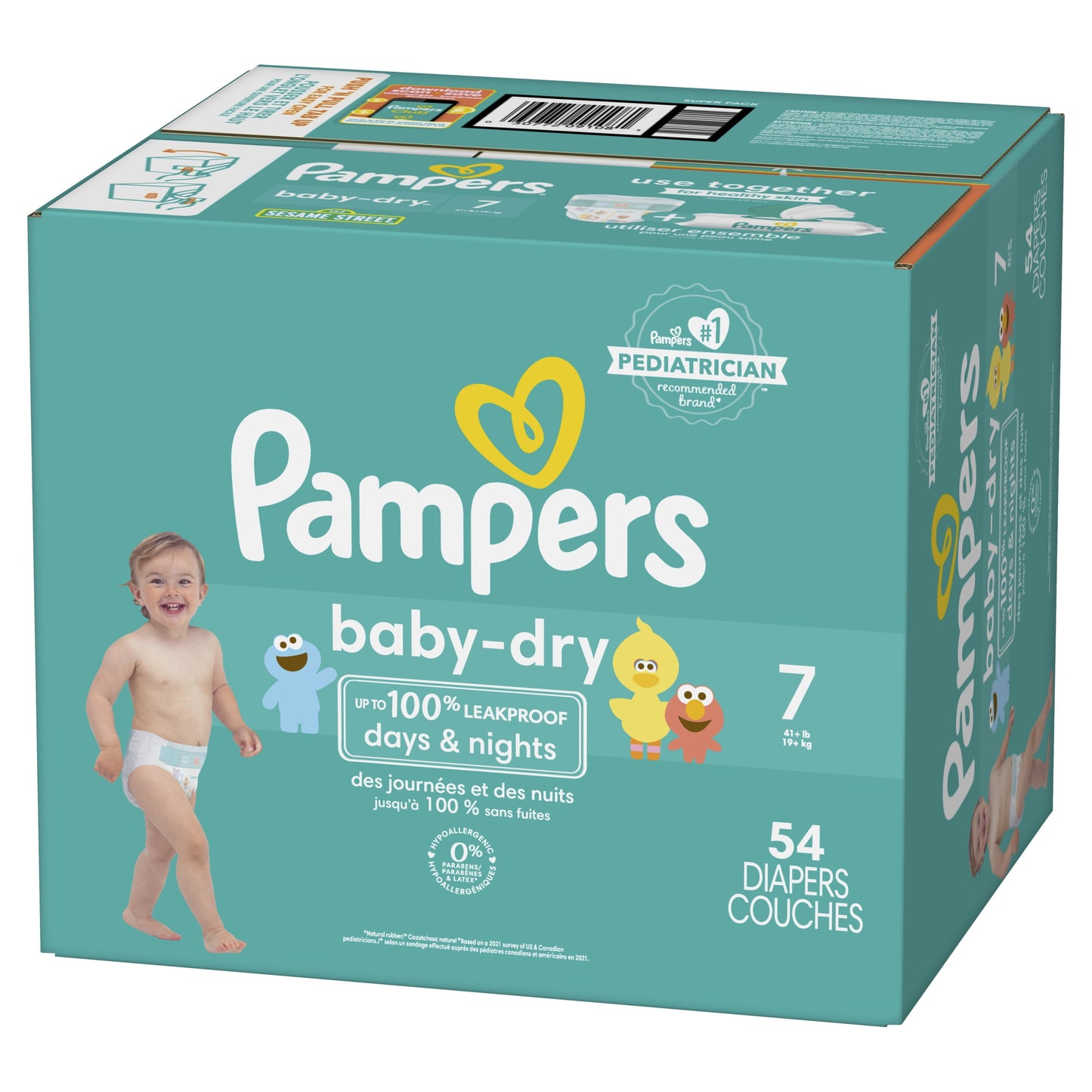 Pampers Baby Dry Diapers Size 7, 54 Count (Select for More Options)