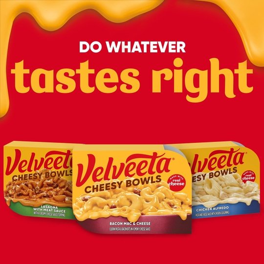 Velveeta Cheesy Bowls Bacon Mac & Cheese Microwave Meal, 9 oz Tray