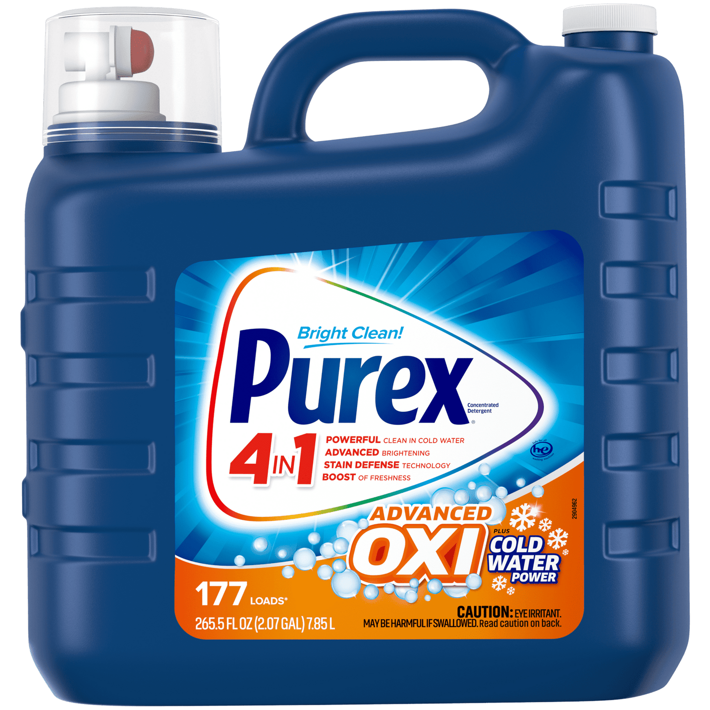 Purex Liquid Laundry Detergent Plus Oxi, Fresh Morning Burst, 265.5 Ounce, 177 Total Loads