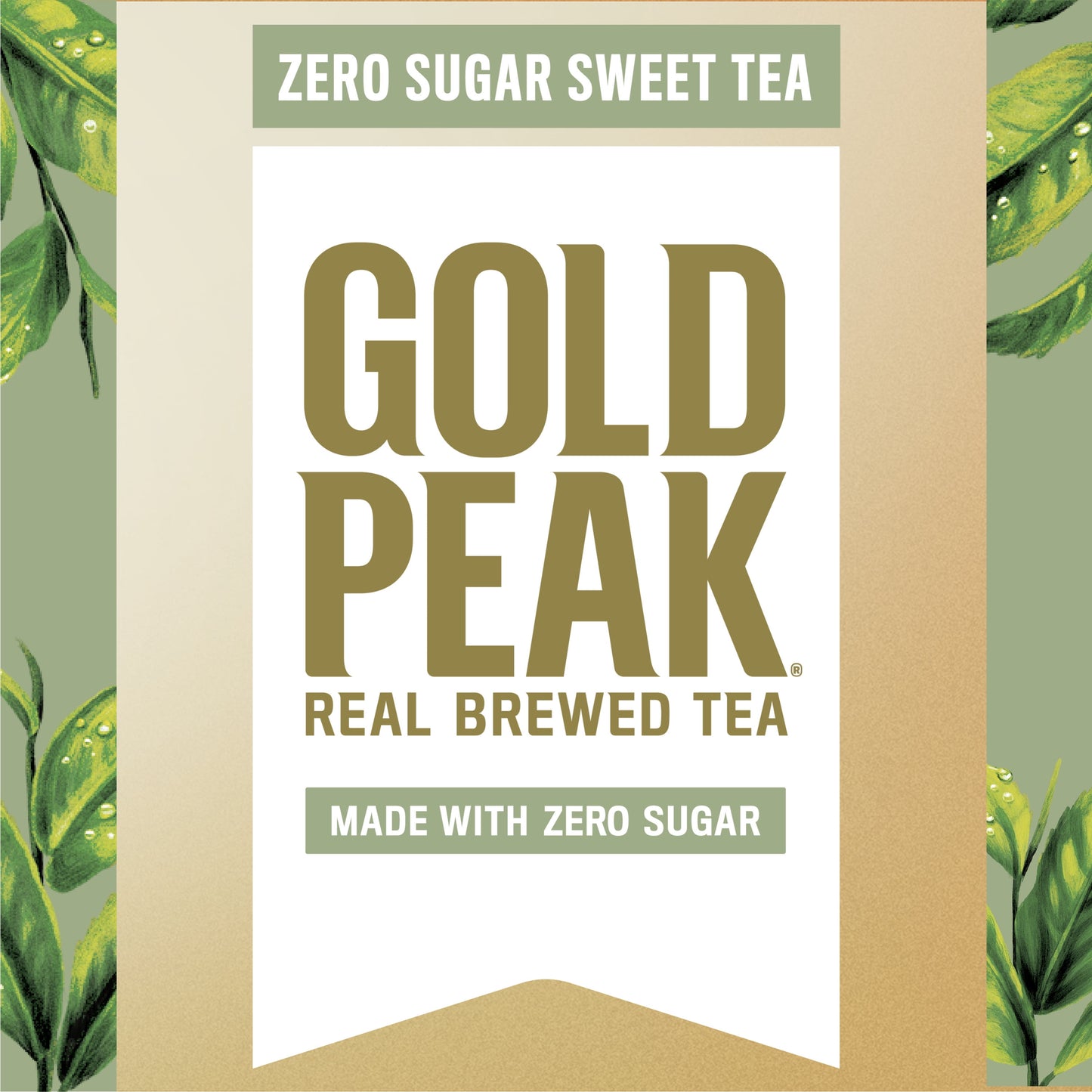 Gold Peak Real Brewed Tea Zero Sugar Diet, Bottled Tea Drink, 16.9 fl oz, 6 Bottles