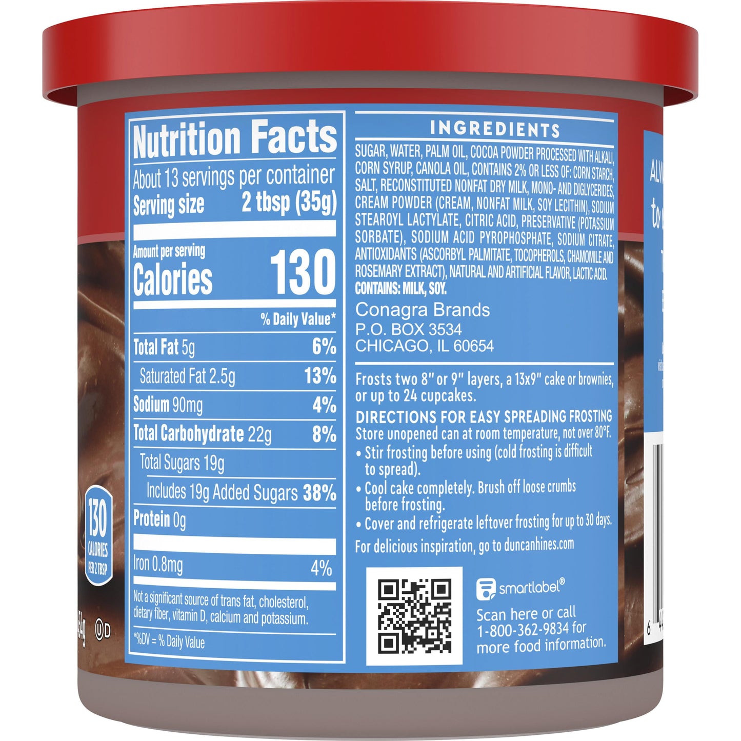 Duncan Hines Creamy Milk Chocolate Frosting, 16 oz