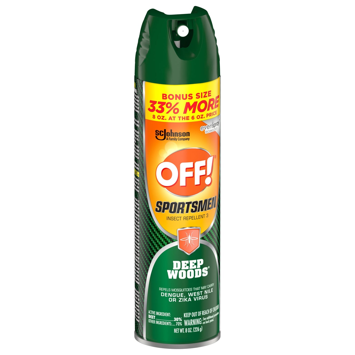 OFF! Sportsmen Deep Woods Insect Repellent 3, Sweat Resistant Bug Spray, 8 oz