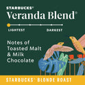 Starbucks Veranda Blend, Starbucks Blonde Roast Ground Coffee, 100% Arabica, 12 oz